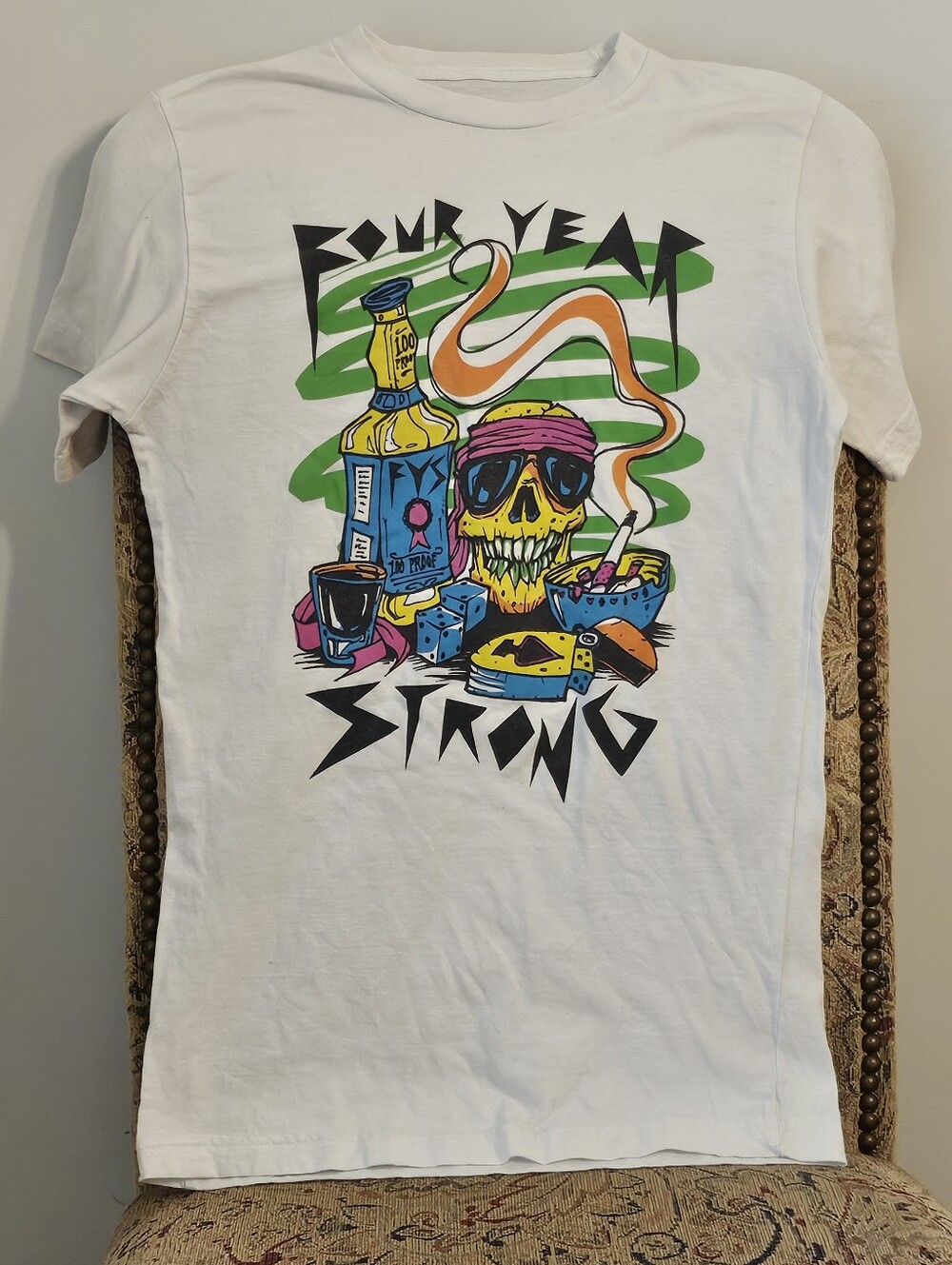 2000s Four Year Strong Pop-Punk Skull Graphic Band Tee